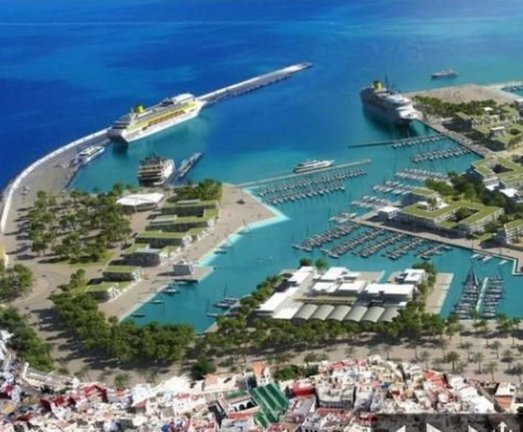 Recreación del futuro puerto Tánger ciudad
