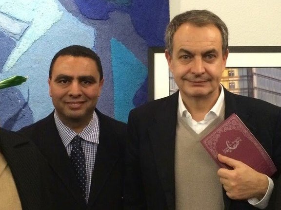 El ex presidente, Rodriguez Zapatero junto a Ammadi